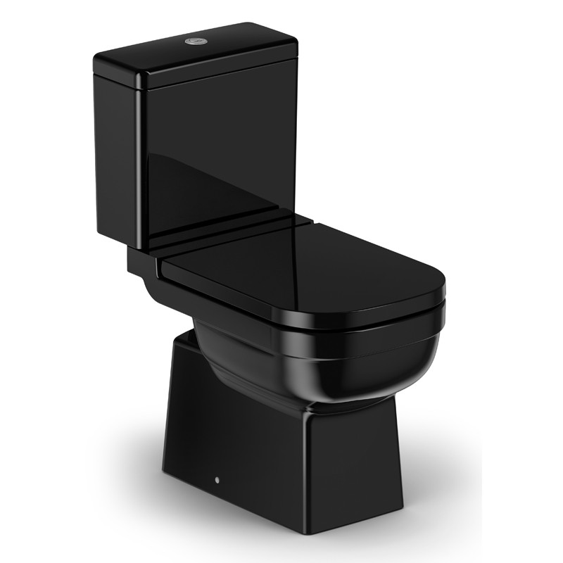 Conjunto de WC Completo con Kit para Inodoro Negro de 500mm e Inodoro de  340x350x560mm - Nox